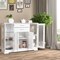 Costway Buffet Storage Cabinet Console Cupboard W/Glass Door Drawers Kitchen Dining Room
